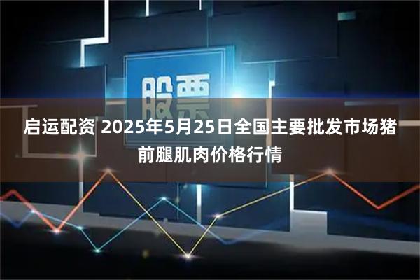 启运配资 2025年5月25日全国主要批发市场猪前腿肌肉价格行情
