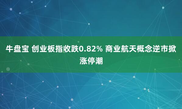 牛盘宝 创业板指收跌0.82% 商业航天概念逆市掀涨停潮