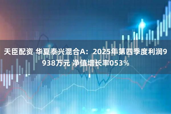 天臣配资 华夏泰兴混合A：2025年第四季度利润9938万元 净值增长率053%