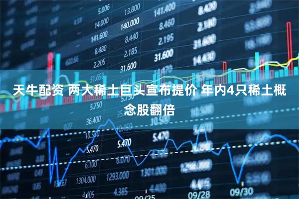天牛配资 两大稀土巨头宣布提价 年内4只稀土概念股翻倍